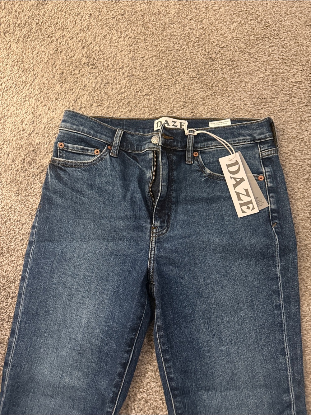 DAZE Women's High-Rise Blue Jeans